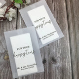 25pcs Happy Tears Wedding Tissues Packets 100% Biodegradable Glassine - Pre Filled Wedding Tissue Bag Personalised - I'm Getting Married
