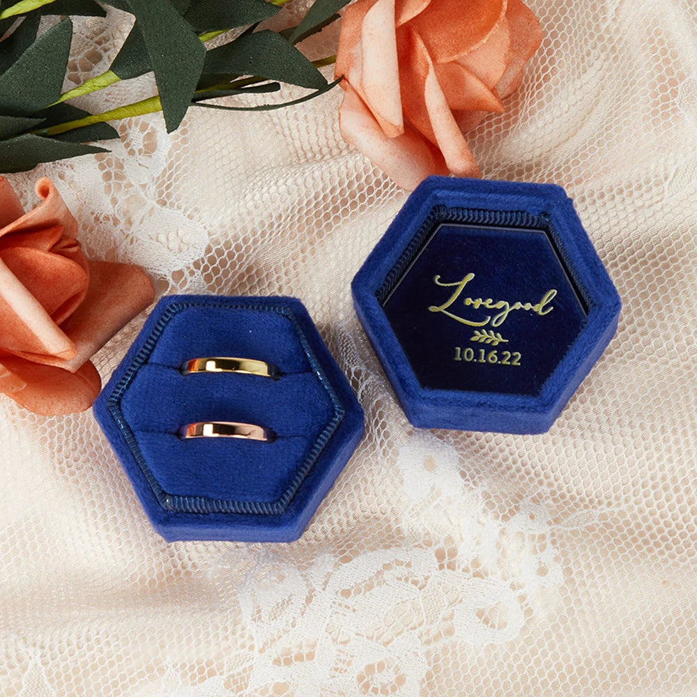 Personalised Velvet Ring Box Wedding