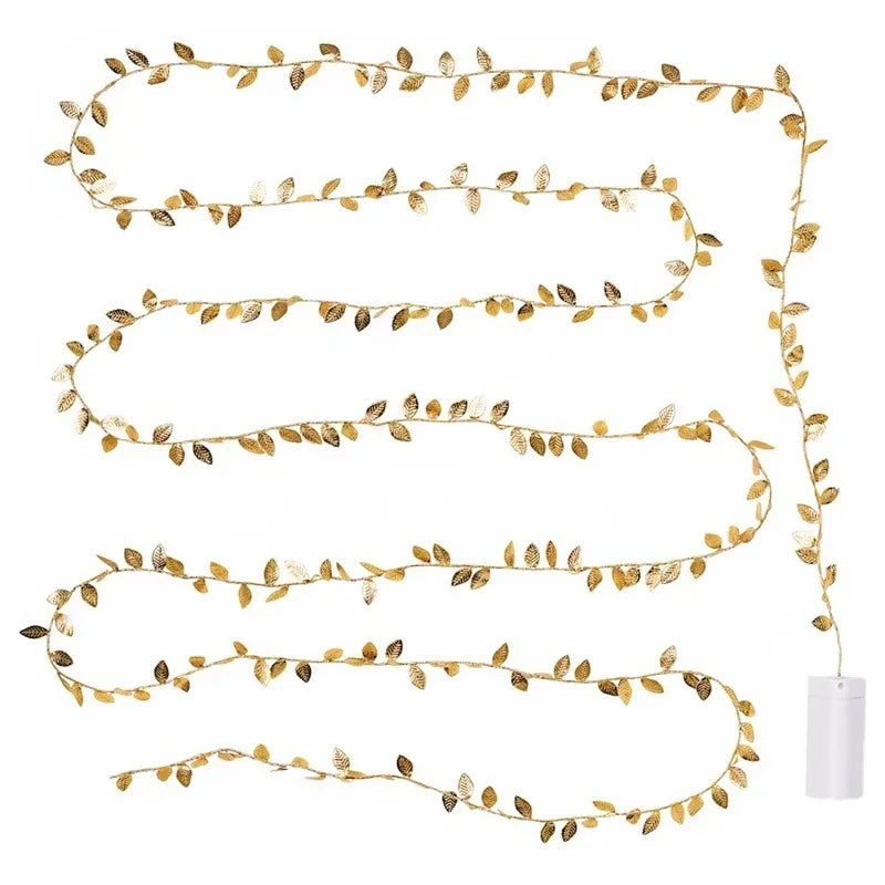 Golden Leaves Fairy Lights - Wedding Party Decor