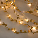Golden Leaves Fairy Lights - Wedding Party Decor