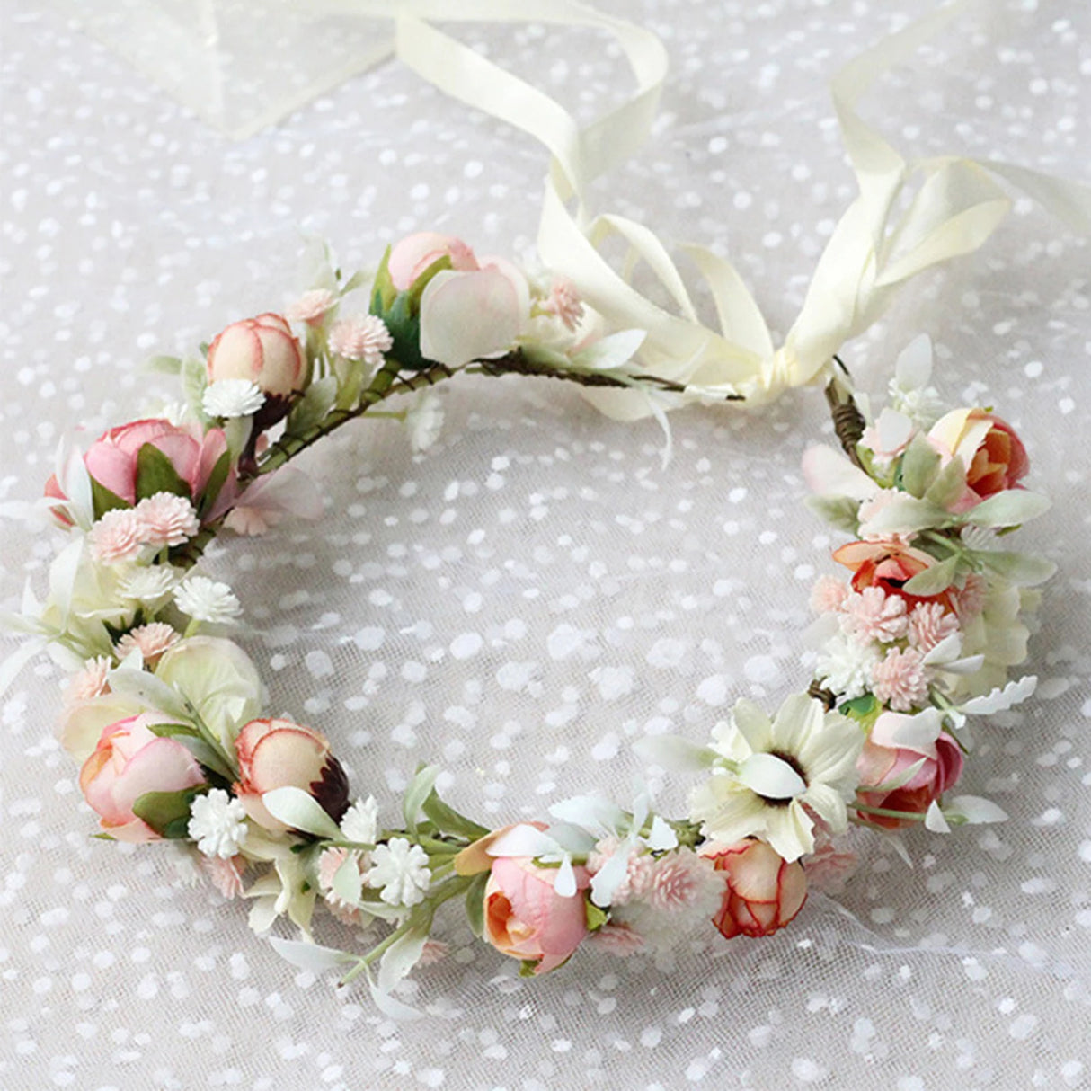 Bohemian Flower Crown Wedding Garland