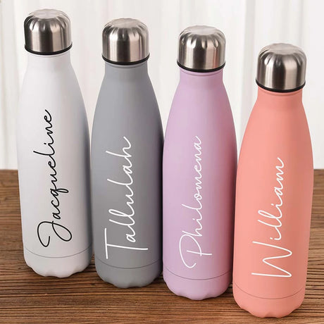 Personalised Stainless Steel Water Bottle - Wedding Gift