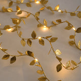 Golden Leaves Fairy Lights - Wedding Party Decor