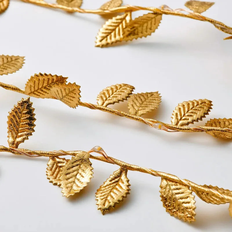 Golden Leaves Fairy Lights - Wedding Party Decor