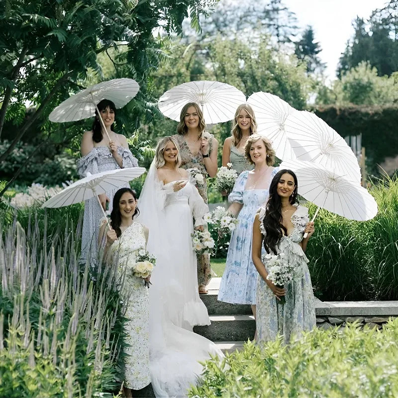 Handmade White Wedding Day Umbrella