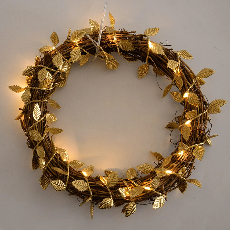 Golden Leaves Fairy Lights - Wedding Party Decor