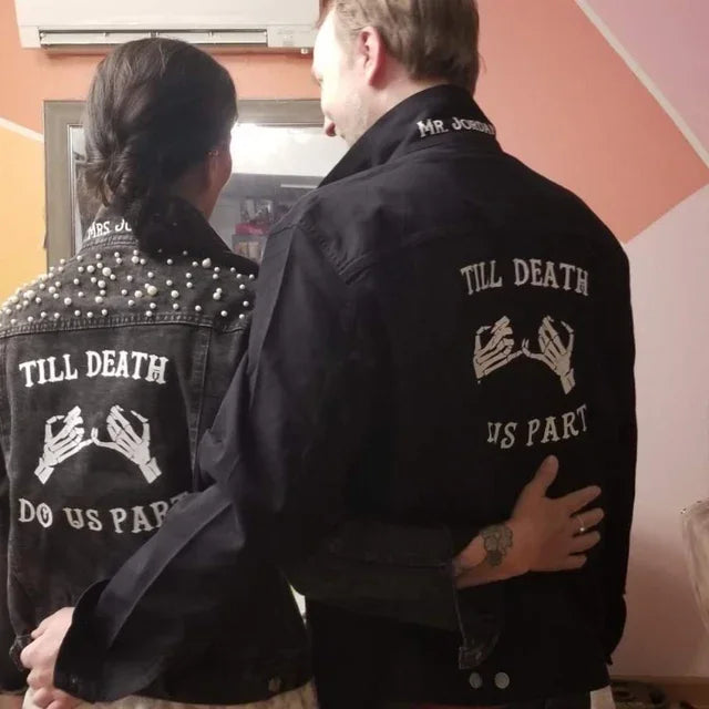 Till Death Do Us Part Wedding Denim Jackets His & Her