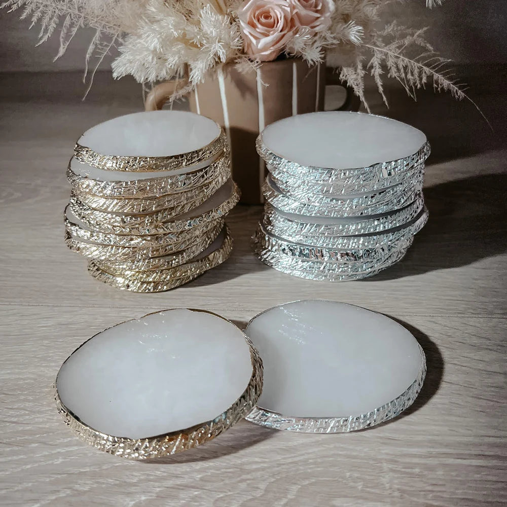 Custom Resin Agate Coasters Wedding Reception Gifts