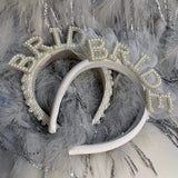 Bride to be Pearl Crown Headband