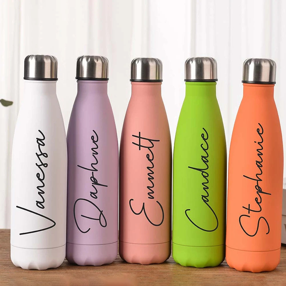 Personalised Stainless Steel Water Bottle - Wedding Gift