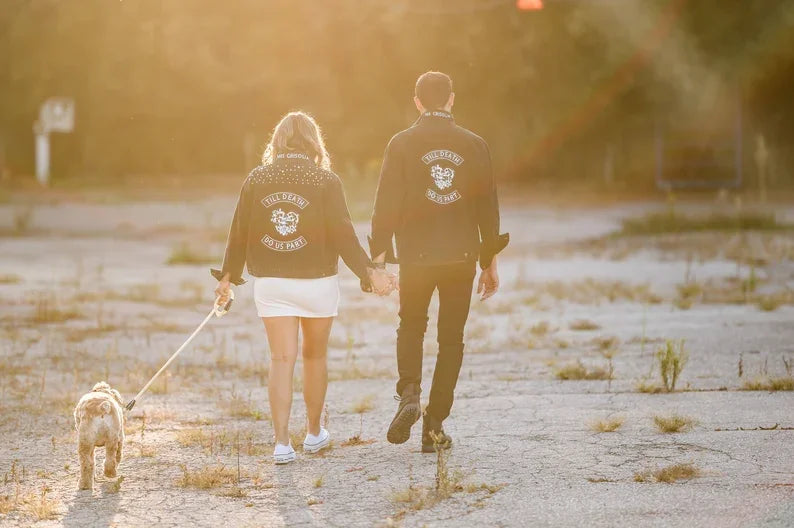 Till Death Do Us Part Wedding Denim Jackets His & Her