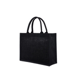 Personalised Black Jute Bridesmaid Tote Bag