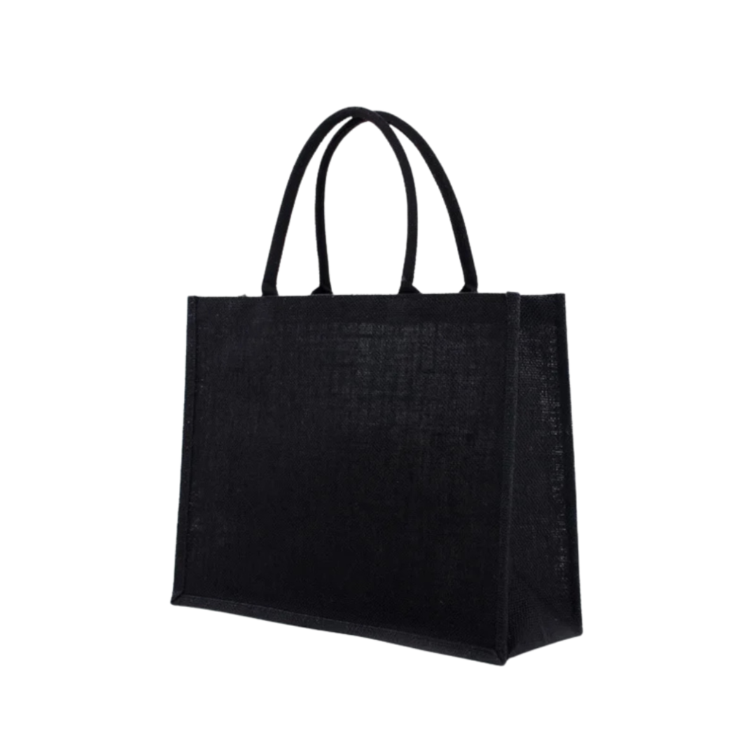 Personalised Black Jute Bridesmaid Tote Bag