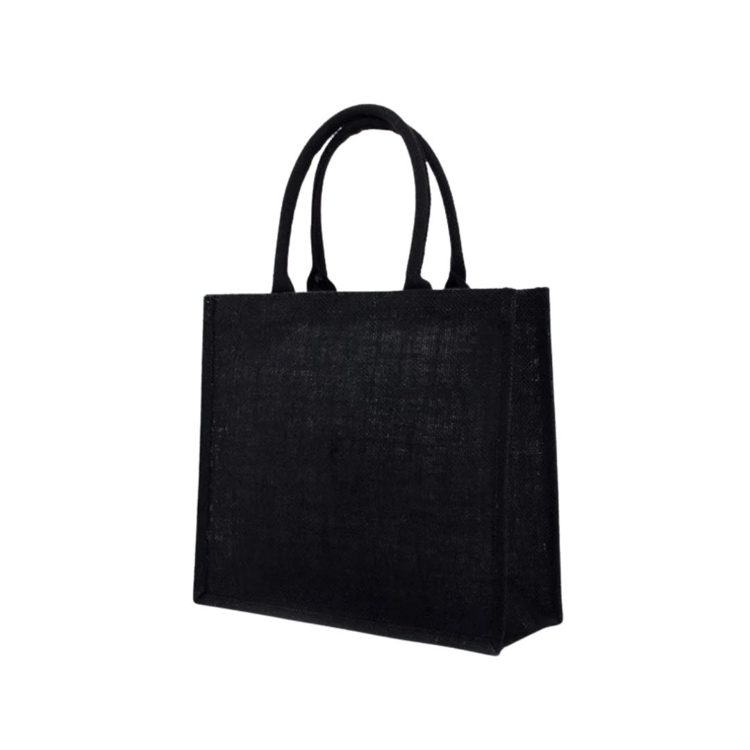 Personalised Black Jute Bridesmaid Tote Bag