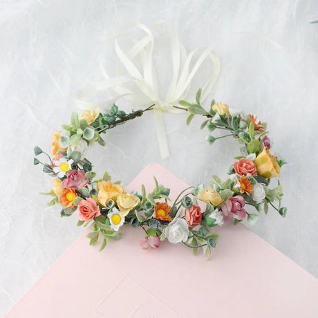 Bohemian Flower Crown Wedding Garland - I'm Getting Married