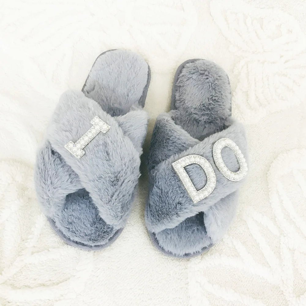 BRIDE Rhinestone Wedding Slippers - I'm Getting Married