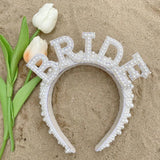 Bride to be Pearl Crown Headband - I'm Getting Married