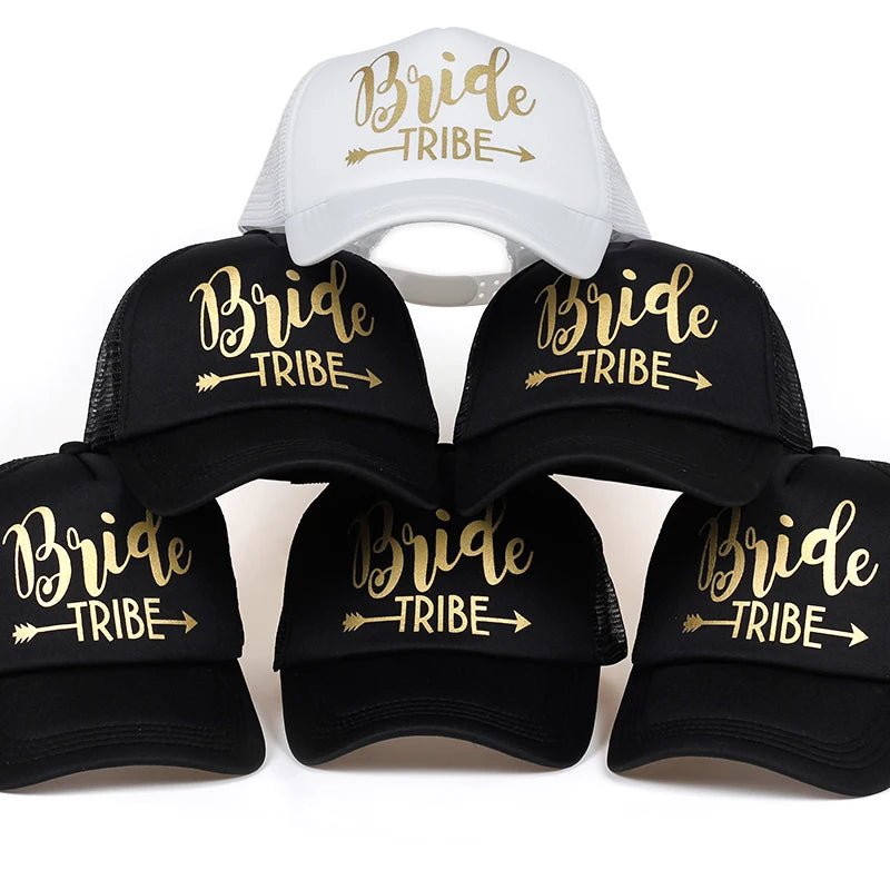 Bride Tribe Gold Letters Snapback Trucker Hat - I'm Getting Married