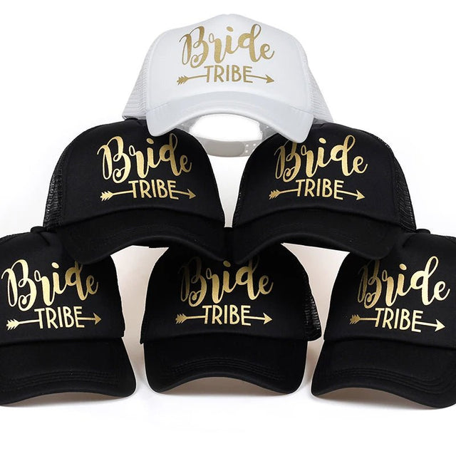 Bride Tribe Gold Letters Snapback Trucker Hat - I'm Getting Married