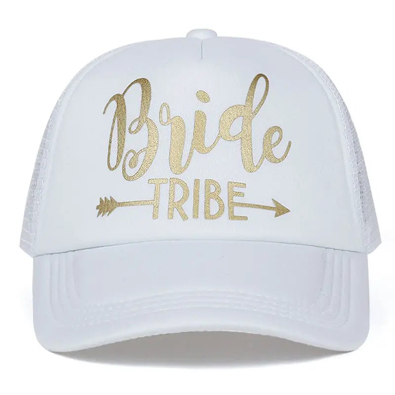 Bride Tribe Gold Letters Snapback Trucker Hat - I'm Getting Married