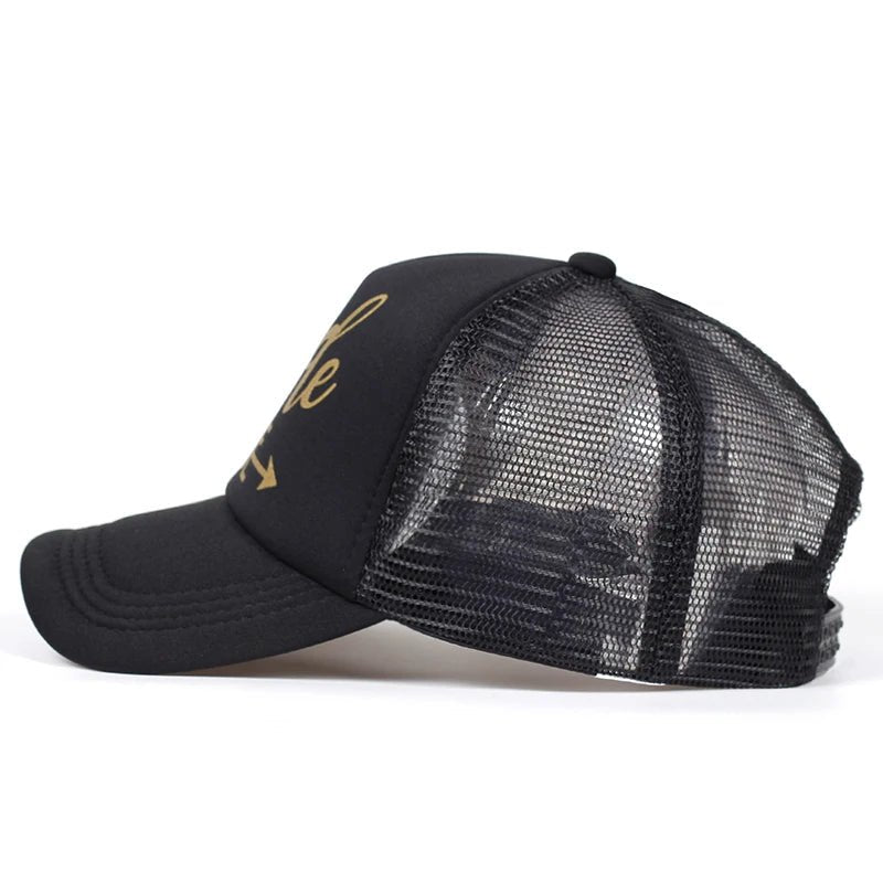 Bride Tribe Gold Letters Snapback Trucker Hat - I'm Getting Married