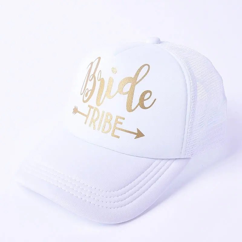 Bride Tribe Gold Letters Snapback Trucker Hat - I'm Getting Married