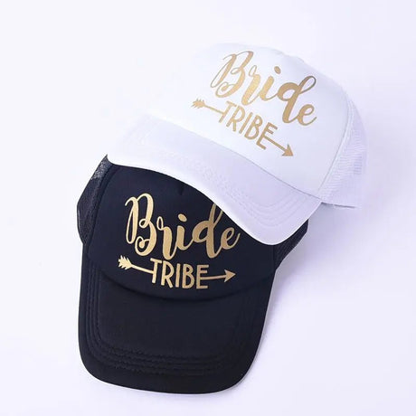 Bride Tribe Gold Letters Snapback Trucker Hat - I'm Getting Married
