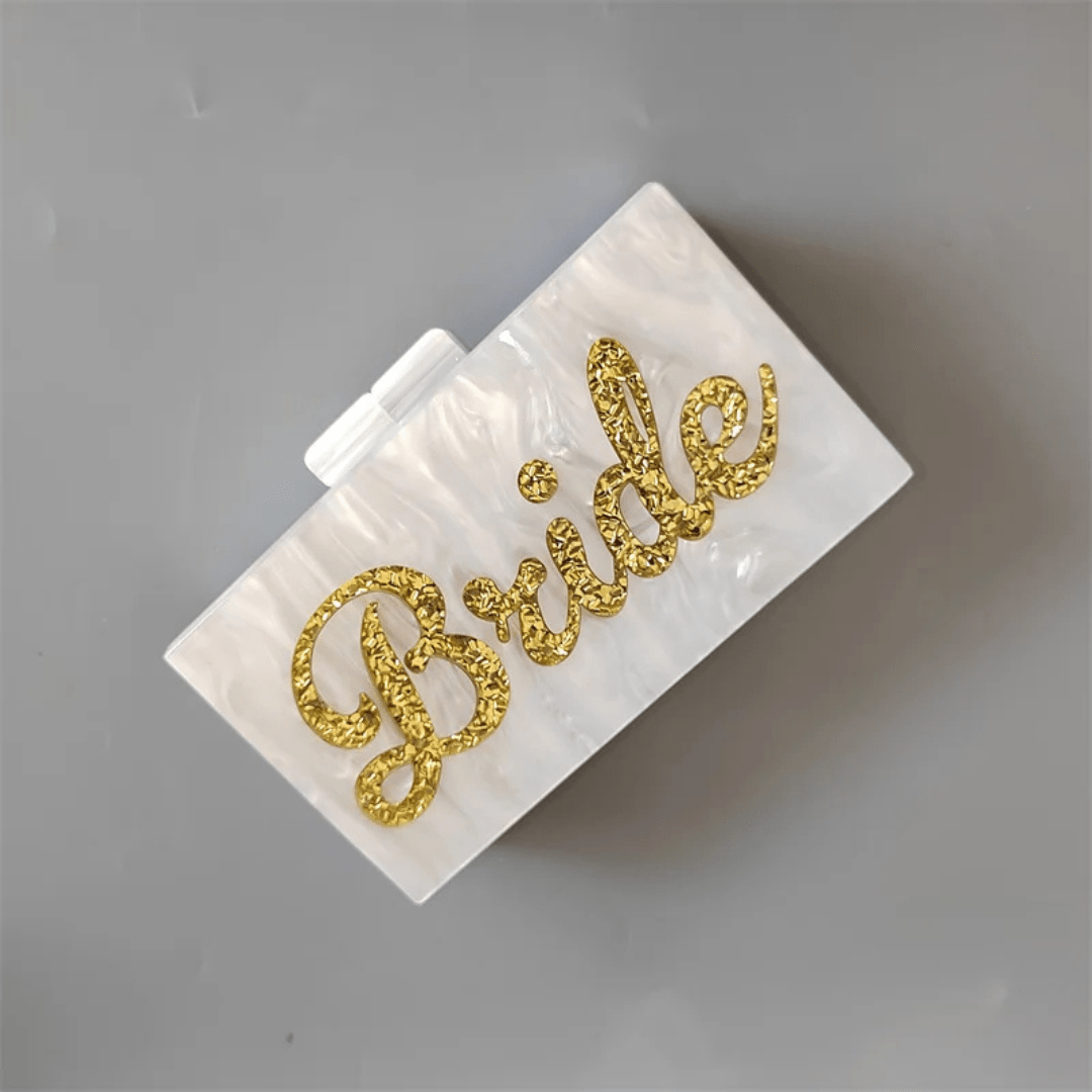 Bride Vintage Acrylic Clutch – A Bridal Statement Piece - I'm Getting Married