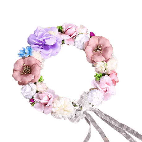 Colorful Flower Wreath for Women - Wedding Party Hair Flower Wreath Bride - I'm Getting Married