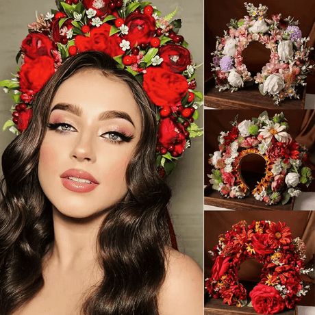 Colorful Flower Wreath for Women - Wedding Party Hair Flower Wreath Bride - I'm Getting Married