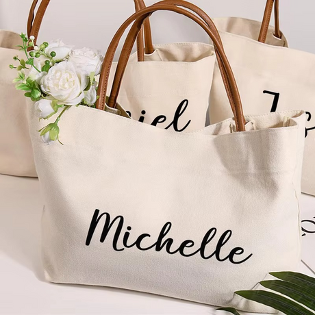 Personalised Bridesmaid, Bride Tote Bags
