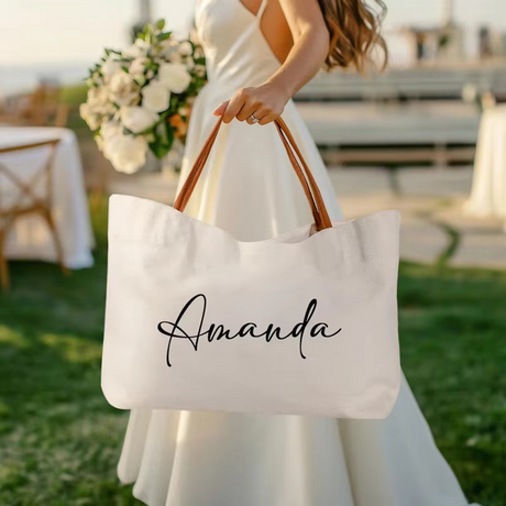 Personalised Bridesmaid, Bride Tote Bags