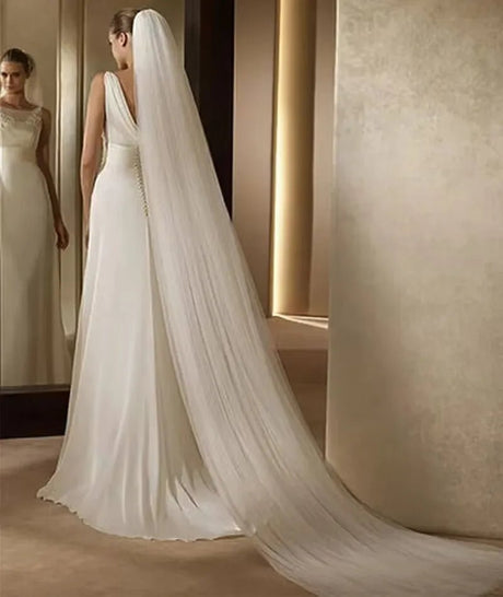 Elegant Bridal 3m Veil with Comb - White or Ivory - I'm Getting Married