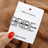 Glitter Rhinestone Bride - to - Be Hair Clip - I'm Getting Married
