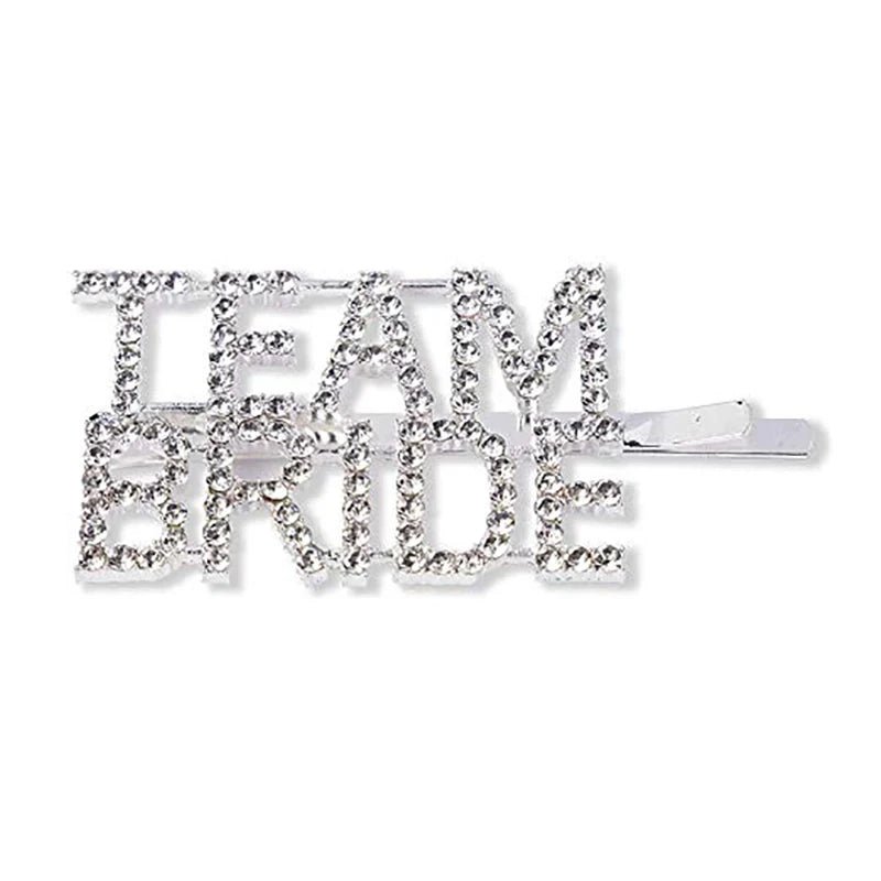 Glitter Rhinestone Bride - to - Be Hair Clip - I'm Getting Married