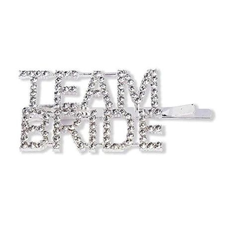 Glitter Rhinestone Bride - to - Be Hair Clip - I'm Getting Married