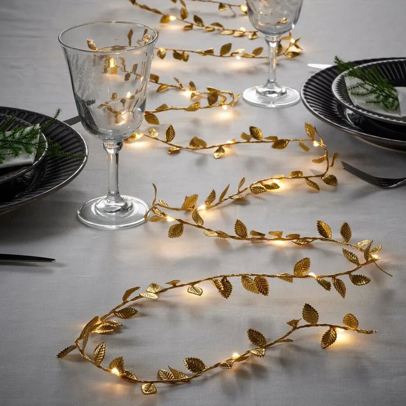 Golden Leaves Fairy Lights - Wedding Party Decor - I'm Getting Married