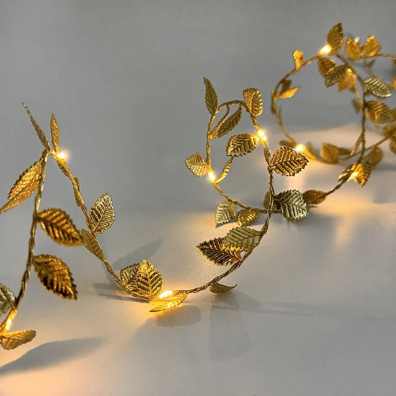 Golden Leaves Fairy Lights - Wedding Party Decor - I'm Getting Married
