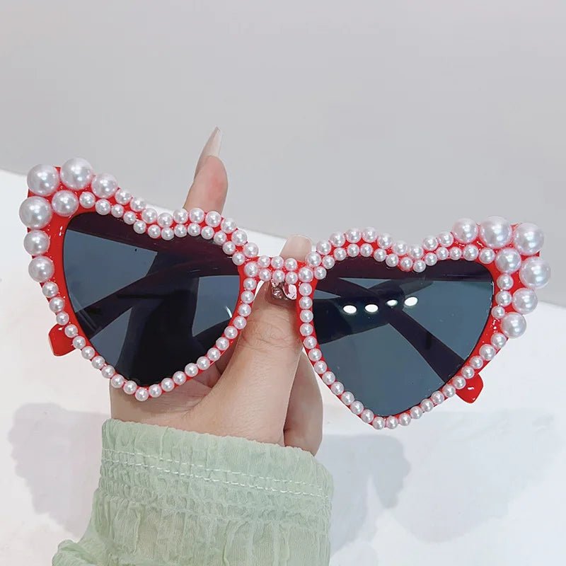 Heart - Shaped Pearl Sunglasses - Just Married Bridesmaid Gift - I'm Getting Married