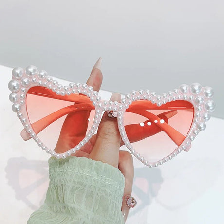 Heart - Shaped Pearl Sunglasses - Just Married Bridesmaid Gift - I'm Getting Married