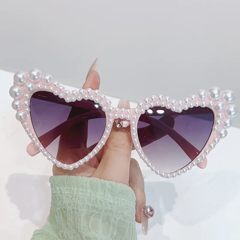 Heart - Shaped Pearl Sunglasses - Just Married Bridesmaid Gift - I'm Getting Married