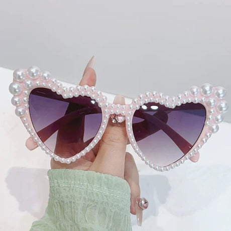 Heart - Shaped Pearl Sunglasses - Just Married Bridesmaid Gift - I'm Getting Married