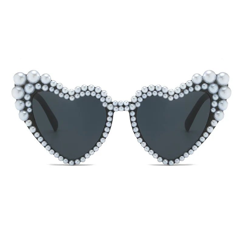 Heart - Shaped Pearl Sunglasses - Just Married Bridesmaid Gift - I'm Getting Married
