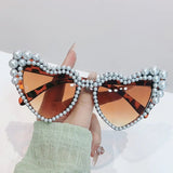 Heart - Shaped Pearl Sunglasses - Just Married Bridesmaid Gift - I'm Getting Married