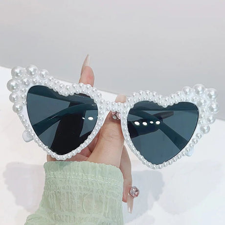Heart - Shaped Pearl Sunglasses - Just Married Bridesmaid Gift - I'm Getting Married
