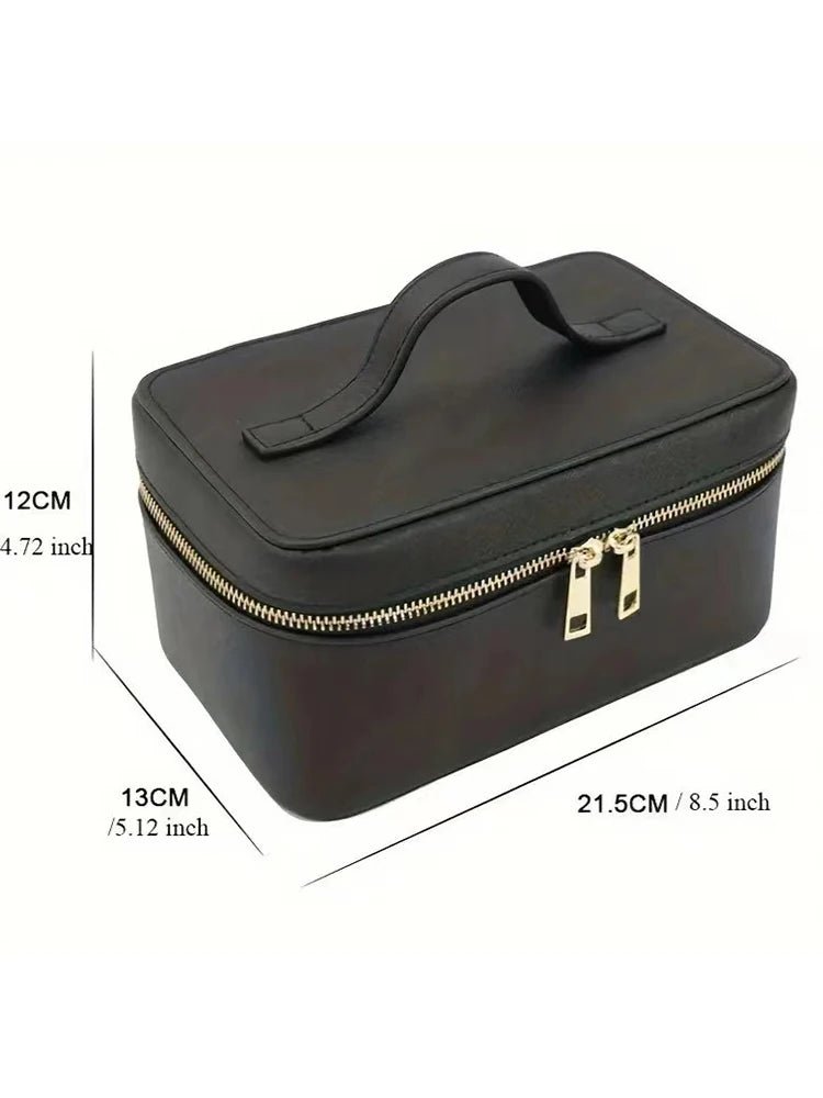 Ladies Personalised Saffiano Split Leather Travel Toiletry Case Bag - On Trend - I'm Getting Married