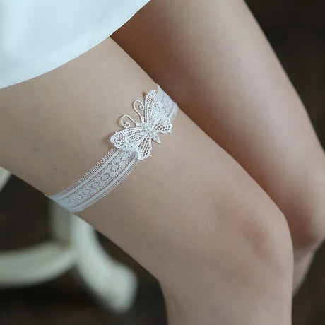 Pearl Lace Bridal Wedding Day Garter - I'm Getting Married