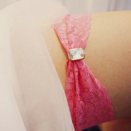 Pearl Lace Bridal Wedding Day Garter - I'm Getting Married