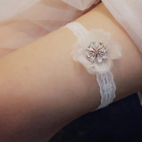 Pearl Lace Bridal Wedding Day Garter - I'm Getting Married