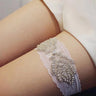 Pearl Lace Bridal Wedding Day Garter - I'm Getting Married